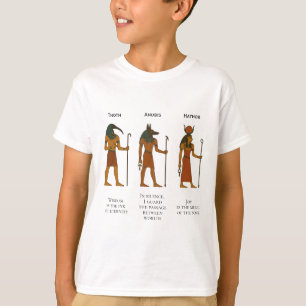Camiseta Toth, Anúbis & Hathor - Divindade Egípcia Antiga