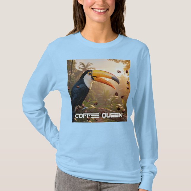 CAMISETA TOUCAN - COFFEE QUEEN (Frente)
