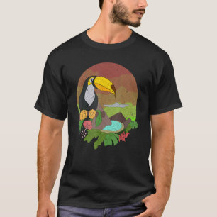 Camiseta Toucan Exotic Bird Zoo Animal Willife Retro Touch