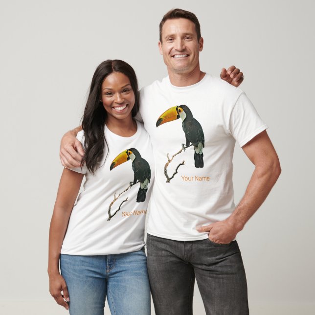 Camiseta Toucan Retrait Animal Tropical Bird Design (Unissex)