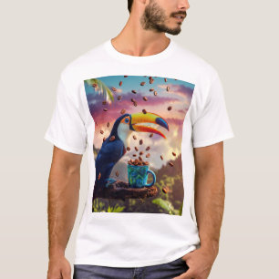 CAMISETA TOUCANO DA FLORESTA TROPICAL VIDA SELVAGEM