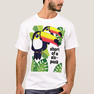 Camiseta Toucans curto de um seis-bloco [texto feito sob