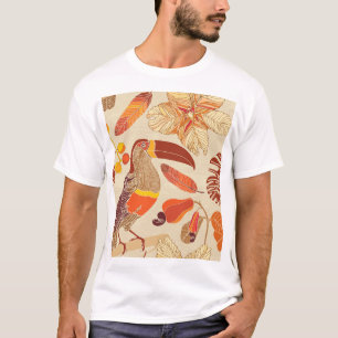 Camiseta Toucans tropicais: Design Exótico sem costura