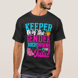 Camiseta Touchdown Ou Tutus Divertido Guardião De Gênero Ba