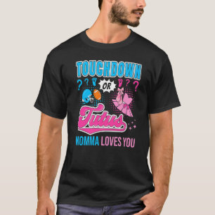 Camiseta Touchdown ou Tutus Momma ama Você Novo Gênero Bebê