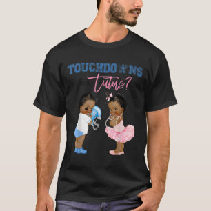 Camiseta Touchdown ou Tutus Shirt Gênero Revelar Chá de f