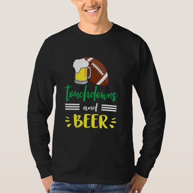 Camiseta Touchdowns and Beer College Football   Common (Frente)