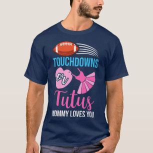 Camiseta Touchdowns ou Tutus Gênero Revelam Festa de Bebê A