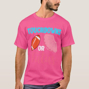 Camiseta Touchdowns Ou Tutus Gênero Revelam Festa De Bebê A