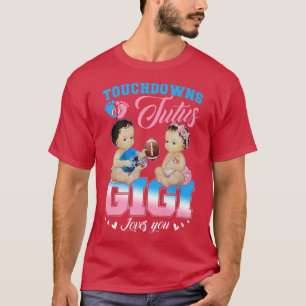 Camiseta Touchdowns ou Tutus Gigi ama sua revelação de gêne
