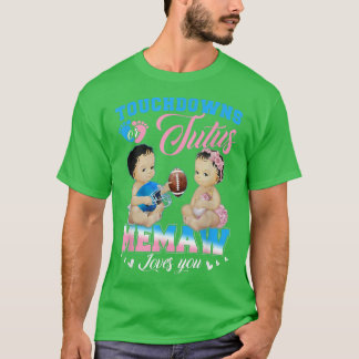 Camiseta Touchdowns ou Tutus Memaw ama a Revelação de Gêner