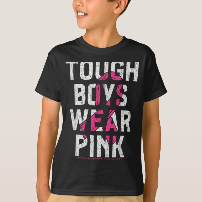 Camiseta Tough Boys Wear Nk Breast Cancer Awareness Shirts  (Frente)