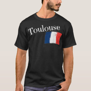 Camiseta Toulouse França Flag Cidade Francesa de Toulouse
