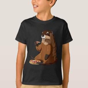 Camiseta Toupeira Amante de Pizza Engraçado