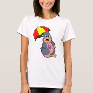 Camiseta Toupeira com Guarda-Chuva