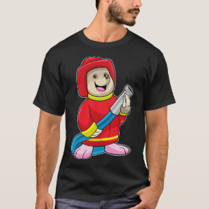 Camiseta Toupeira como Bombeiro com Mangueira