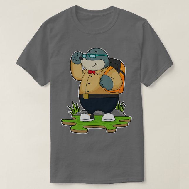 Camiseta Toupeira como Mochileiro (Frente do Design)