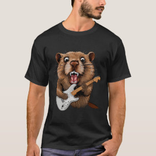Camiseta Toupeira engraçada tocando violão músico para o ch