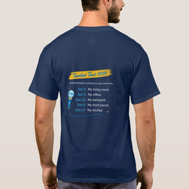Camiseta Tour de Professores da Escola Virtual da Flórida,  (Verso)