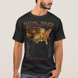 Camiseta Tour Solar Eclipse 2024 na América do Norte