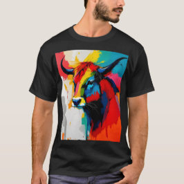 Camiseta Touro Abstrato do Estilo 1960