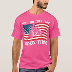 Camiseta Touro Andando Sem Tempo Como Rodeo Patriótico Cowb