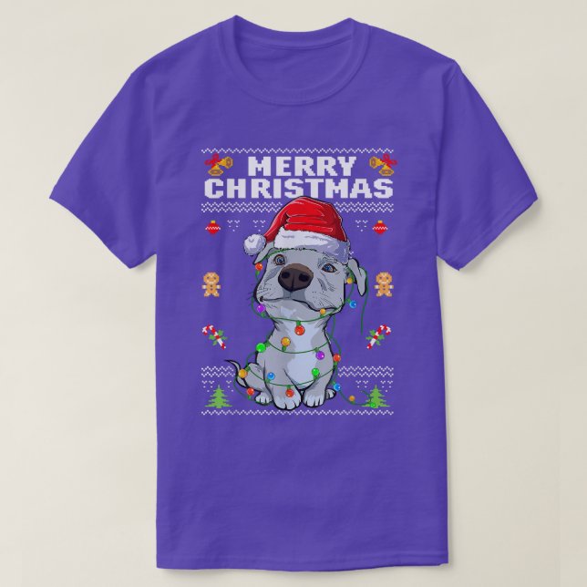 Camiseta Touro Bonito Puppy Feliz Natal Suor Feio P (Frente do Design)
