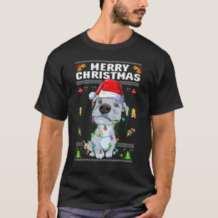 Camiseta Touro Bonito Puppy Feliz Natal Suor Feio P