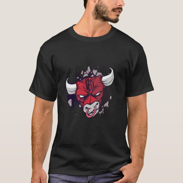 Camiseta touro com raiva (Frente)