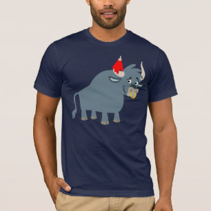 Camiseta Touro de Cartoon Bonito