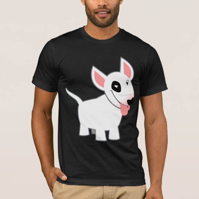 Camiseta Touro de Cartoon Bonito Terrier T-Shirt (Frente)