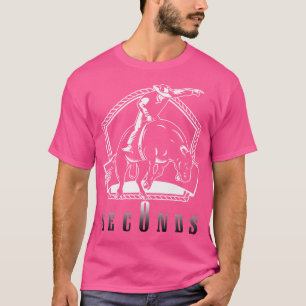 Camiseta Touro De Cowboy A Caminhar Pergunte-Me Em Oito Seg