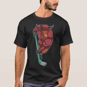 Camiseta Touro de hóquei no gelo