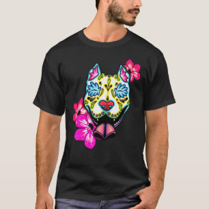 Camiseta Touro De Slobbering Do Crânio Do Açúcar Morto Pi