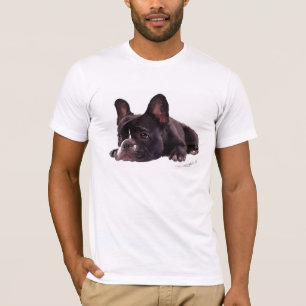 Camiseta Touro Francês Duplo Lado com Estilo de Raça Negrit
