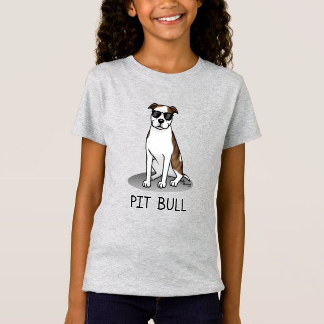 Camiseta Touro legal e Óculos de sol (lt brindle white 3) (Frente)