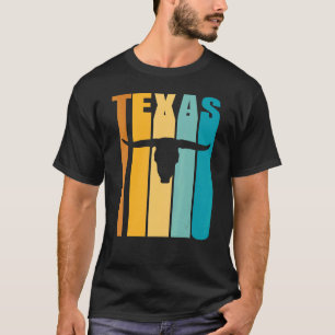 Camiseta Touro Longhorn Silhueta Legal Foto Retro Texas S