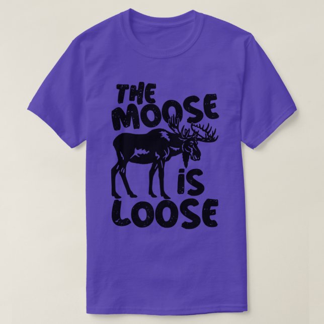 Camiseta Touro Moose Engraçado A alce é Perdida (Frente do Design)
