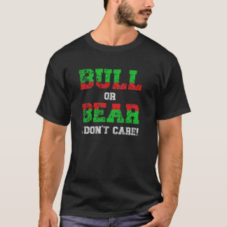 Camiseta Touro ou Urso Não me importo com o Grunge Trader