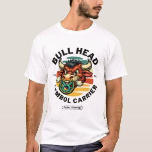 Camiseta Touro: portador do símbolo da cabeça de touro