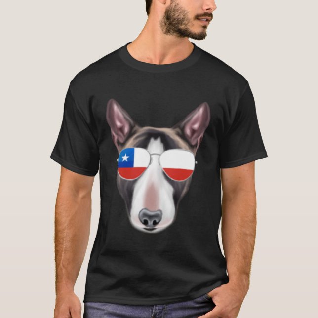 Camiseta Touro Terrier Cachorro Chile Pock Miniatura de Ban (Frente)