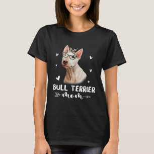 Camiseta Touro Terrier Mãe Cachorro Impresso Leopardo Dia d