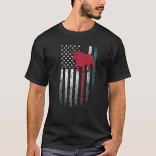 Camiseta Touro Vaca Rodeio  4 De Julho Bandeira Americana E