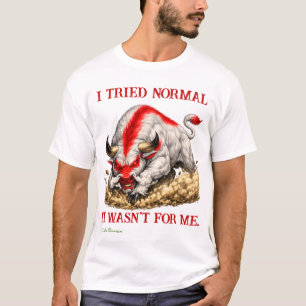 Camiseta Touro Vermelho e Branco