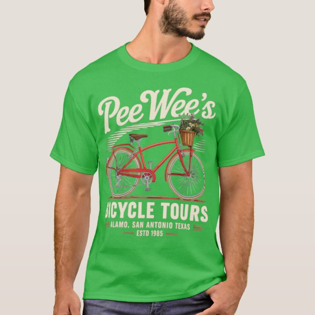 Camiseta Tours de bicicleta de Pee Wee (Frente)