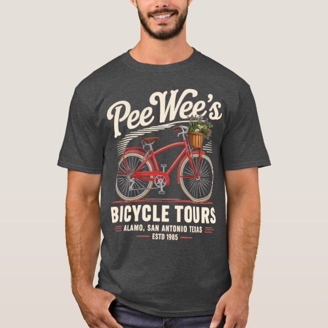 Camiseta Tours de bicicleta de Pee Wee (Frente)