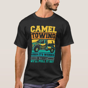 Camiseta Tow Truck Camel rebocando quando está preso