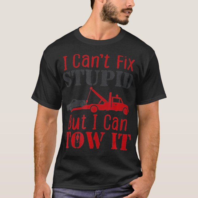 Camiseta Tow Truck Driver Engraçado Acionando Agente de Rep (Frente)