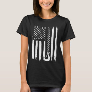Camiseta Tow Truck Driver Men USA Flag Hook For US