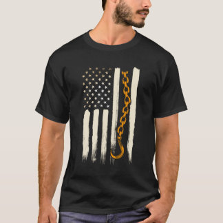 Camiseta Tow Truck Driver Oferece Bandeira Americana Patrió